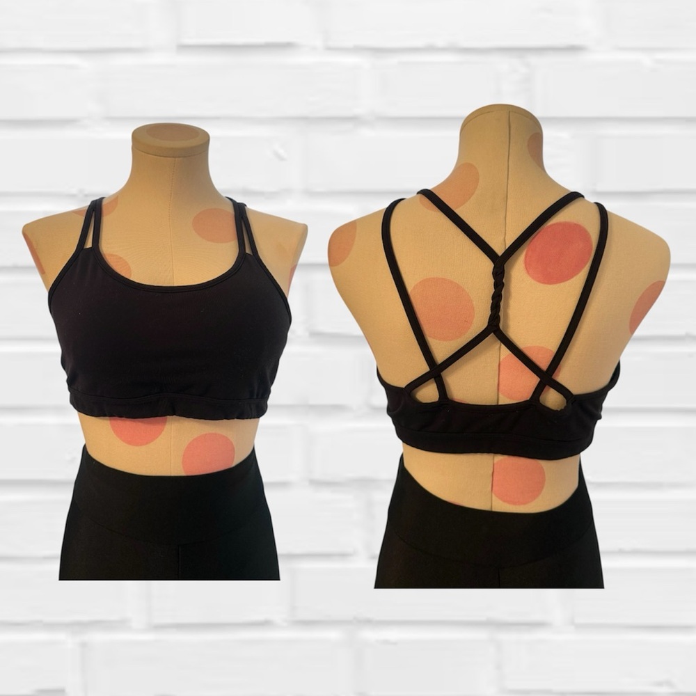 Amari Black Strappy Sports Bra